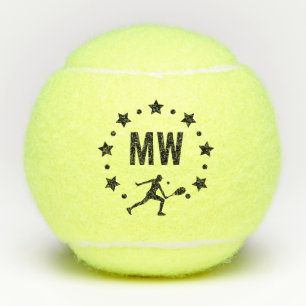 Balles De Tennis Joueur étoile monogrammé