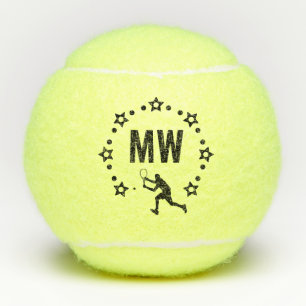 Balles De Tennis Joueur étoile monogrammé