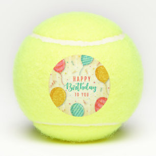 Balles De Tennis Joyeux anniversaire