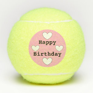 Balles De Tennis Anniversaire Joyeux Anniversaire Zazzle Fr