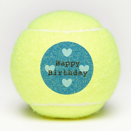 Balles De Tennis Joyeux Bal De Tennis D Anniversaire Par Daldesignn Zazzle Fr