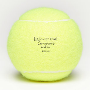 Balles De Tennis Joyeux Halloween félicitations nom date année dipl
