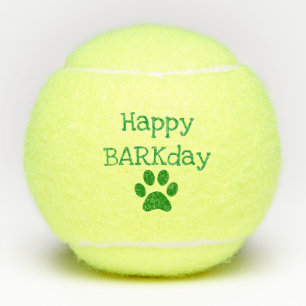 Balles De Tennis Joyeux Jour d'anniversaire Jouet de chien de compa