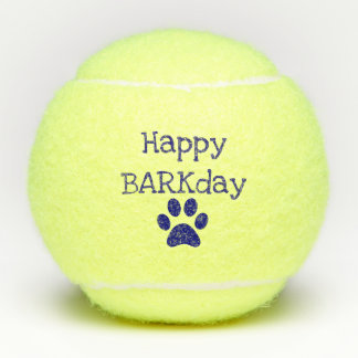 Balles De Tennis Joyeux Jour d'anniversaire Jouet de chien de compa