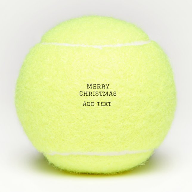 Balles De Tennis Joyeux Noël simple minimum ajouter nom modèle de t (Devant)