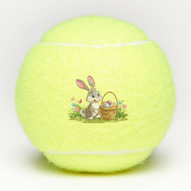 Balles De Tennis lapin de Pâques (Devant)
