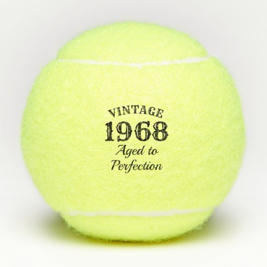 Balles De Tennis Le Cinquantieme Anniversaire Drole 1968 A Vieilli Zazzle Fr