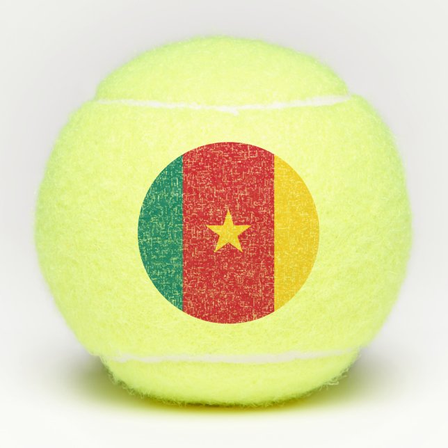 Balles De Tennis Le drapeau camerounais du Tennis Ball (Devant)