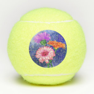 Balles De Tennis Les trois superbes Gerberas de couleurs - L'art du