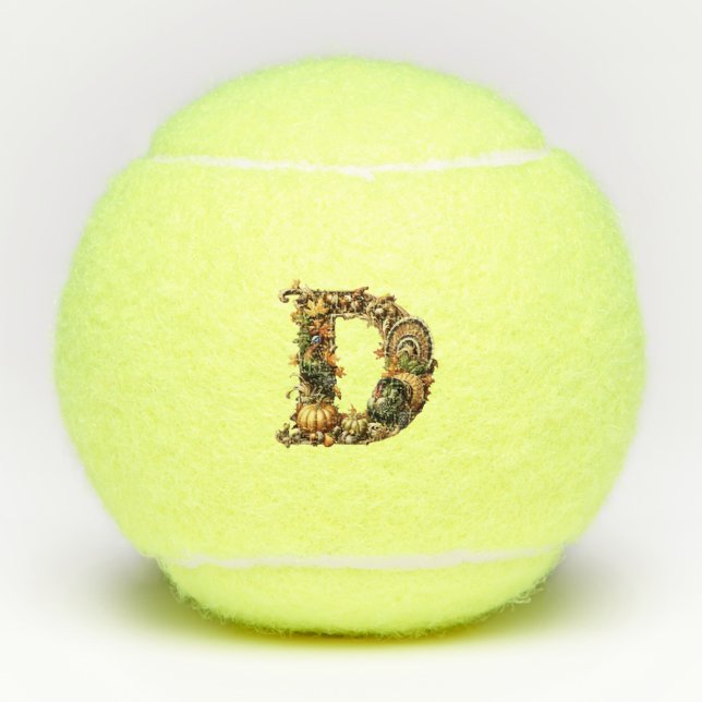 Balles De Tennis Letter D Thanksgiving style gift  (Devant)