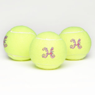 Balles De Tennis Lettre H monogramme filles Doodart personnalisé