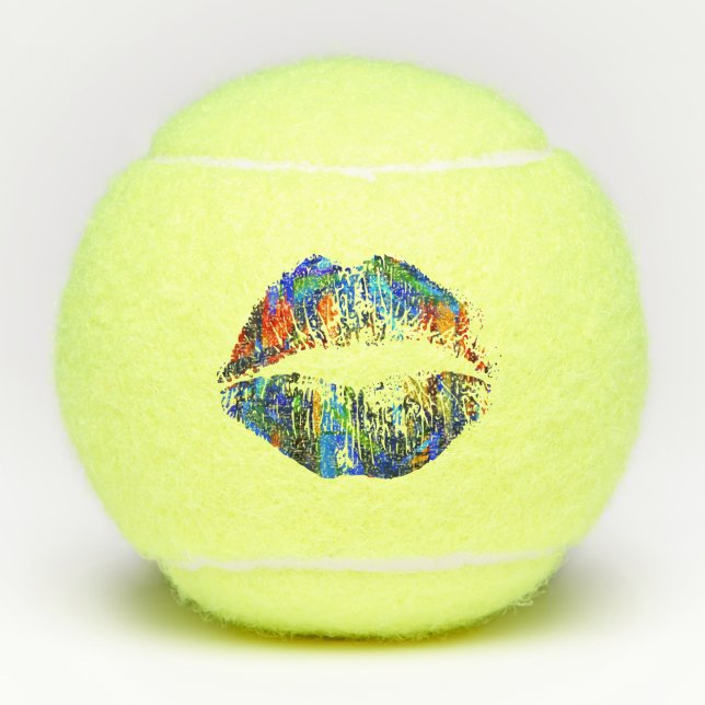 Balles De Tennis Lèvres colorées élégantes #4 (Devant)