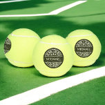 Balles De Tennis L'Homme Le Mythe La Légende Drôle Nom Personnalisé<br><div class="desc">Servez-vous un peu de plaisir avec les coutumes de tennis 'The Man, The Myth, The Legend' ! Personnalisez ces balles de tennis de haute qualité avec un nom pour célébrer le champion de tennis dans votre vie. Avec un texte audacieux et un design unique, ils sont sûrs d'ajouter une touche...</div>