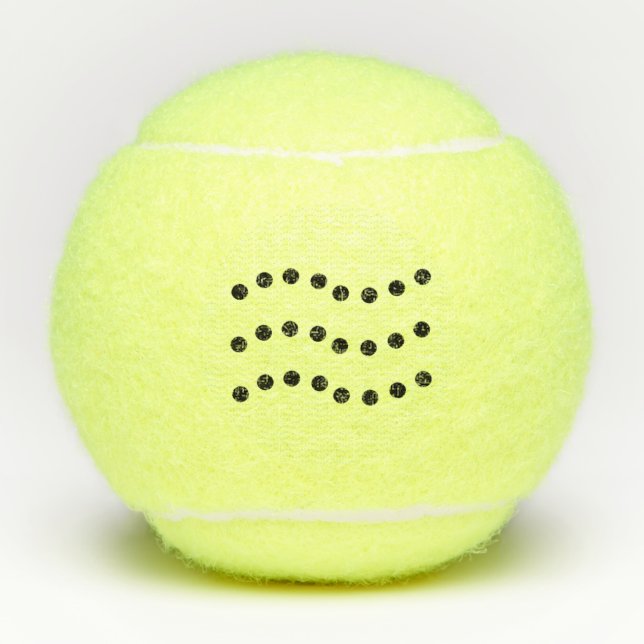 Balles De Tennis Lignes ondulées pointillées élégantes (Devant)