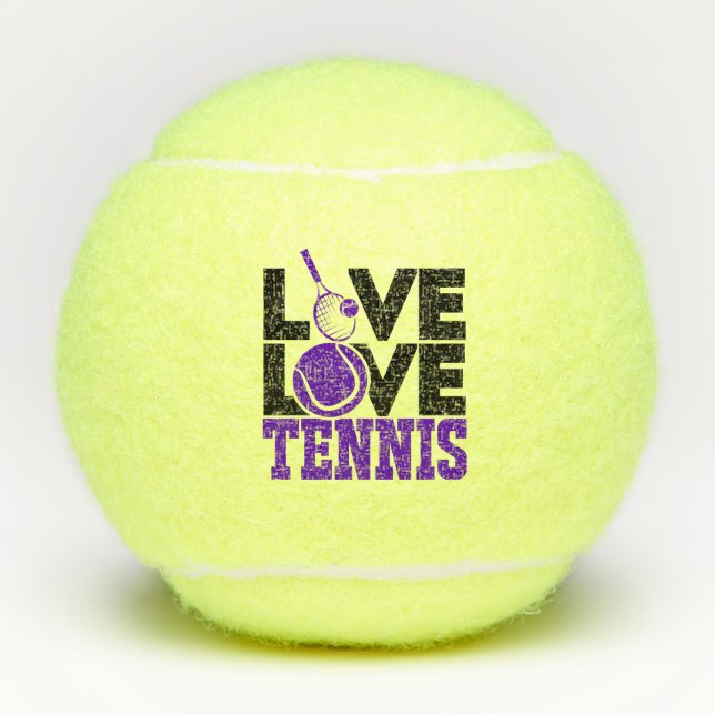 Balles De Tennis Live LOVE Tennis Purple Tennis Ball (Devant)