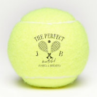 Logo de couple de mariage The Perfect Match avec n