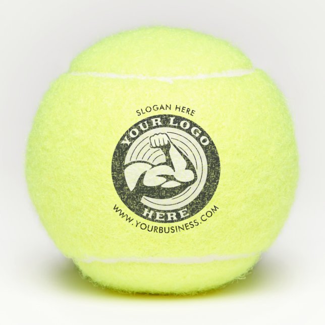 Balles De Tennis Logo de la marque commerciale avec adresse du site (Devant)