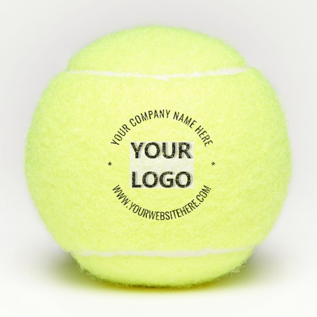 Balles De Tennis Logo de l'entreprise personnalisée et Modèle de ba (Devant)