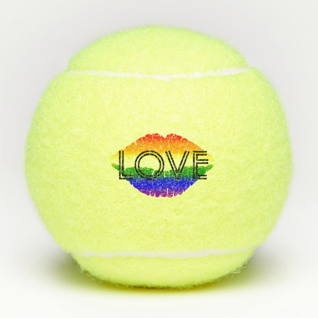Balles De Tennis Love Rainbow Lips (Devant)