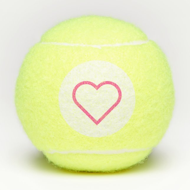 Balles De Tennis Love rose - Choisir / ajouter vos couleurs - Coeur (Devant)