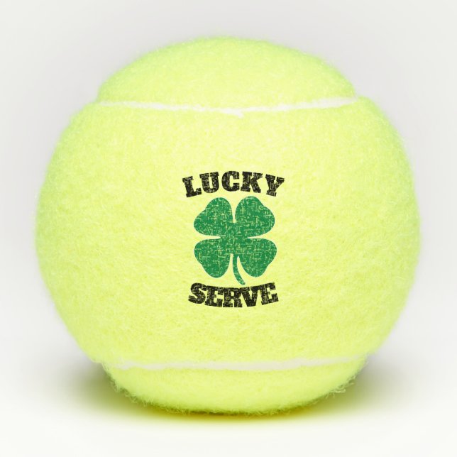 Balles De Tennis Lucky Serve avec Shamrock (Devant)