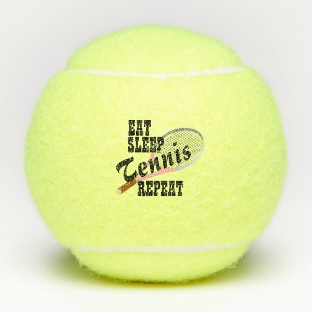 Balles De Tennis Mangez Sleep Tennis Répéter (Devant)