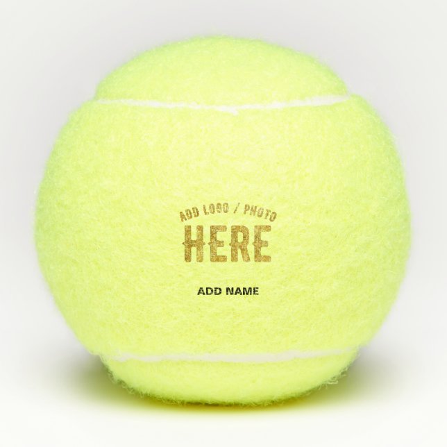 BALLES DE TENNIS MARQUE JAUNE VERIFIÉE PERSONNALISABLE MODERNE ET É (Devant)