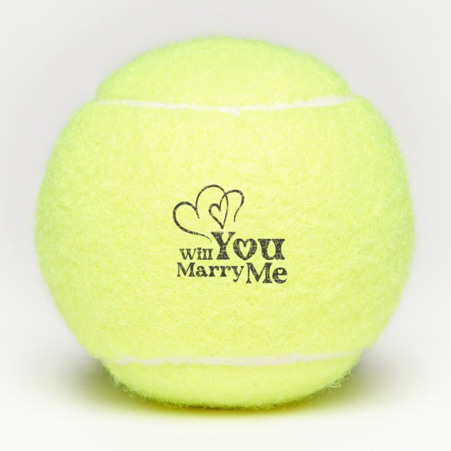 Balles De Tennis Me marierez-vous - Drôle Mariage Proposition (Devant)