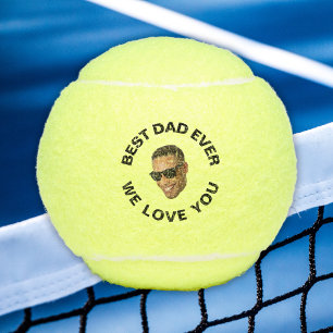 Balles De Tennis Meilleur Papa jamais - Message personnalisé & Phot