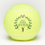 Balles De Tennis Meilleur Papa jamais raquettes Silhouette<br><div class="desc">Meilleur Papa Jamais. Laurel Wreath. Raquettes De Tennis. Silhouette masculine.</div>
