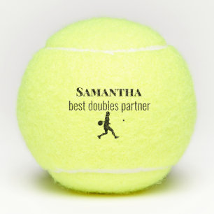 Balles De Tennis Meilleur Tennis Doubles Nom du partenaire Silhouet
