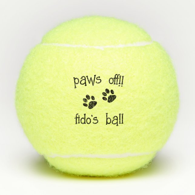 Balles De Tennis Mention personnalisée personnalisée - Nom de chien (Devant)