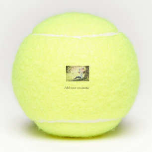 Balles De Tennis Mère fille photo de famille ajouter nom image text