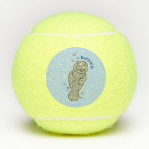 Balles De Tennis Mignonne manatée bébé avec bulles illustration