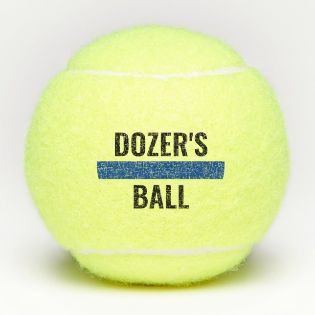 Balles De Tennis Mince Ligne Bleue K9 Nom du chien de police Person (Devant)