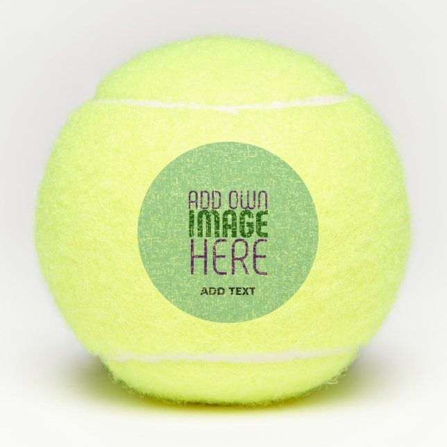 BALLES DE TENNIS MODÈLE TEXTE D'IMAGE VERTE MINT MODERNE (Devant)