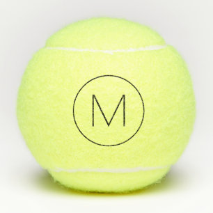 Balles De Tennis Monogramme de police minimaliste moderne noir