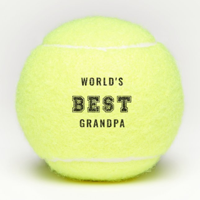 Balles De Tennis Monogramme du meilleur grand-père du monde (Devant)
