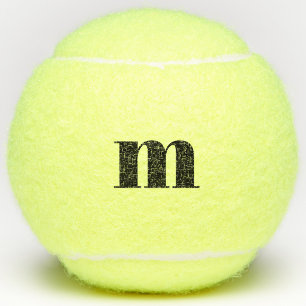 Balles De Tennis Monogramme Initial Personnalisé