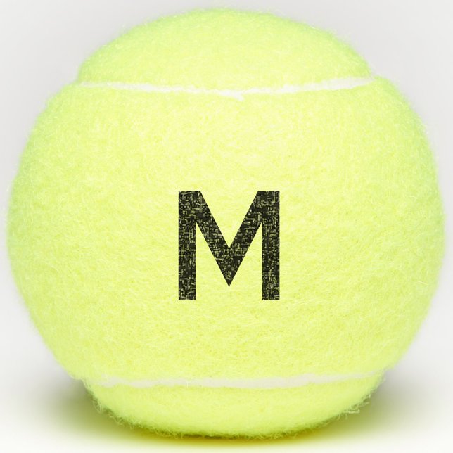 Balles De Tennis Monogramme initial personnalisé (Simple monogram initial personalized tennis ball)