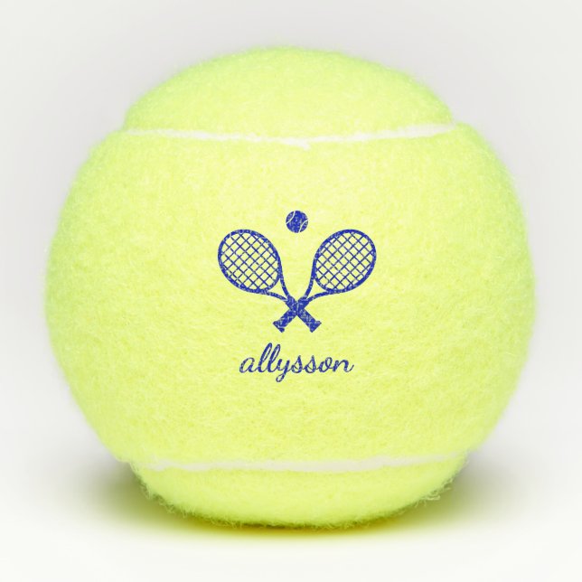 Balles De Tennis Monogramme Moderne (Devant)
