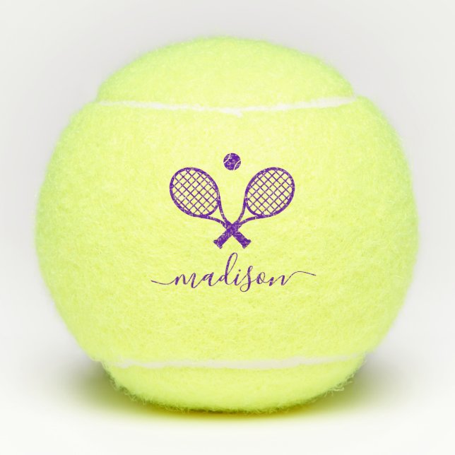 Balles De Tennis Monogramme Moderne (Devant)