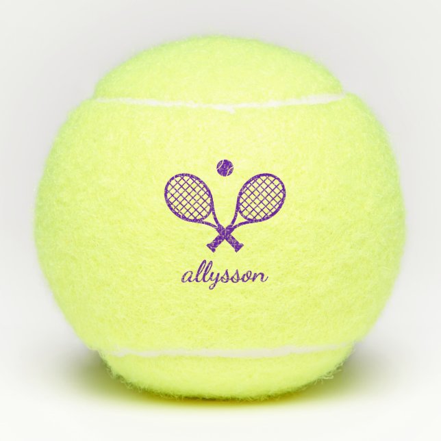Balles De Tennis Monogramme Moderne (Devant)