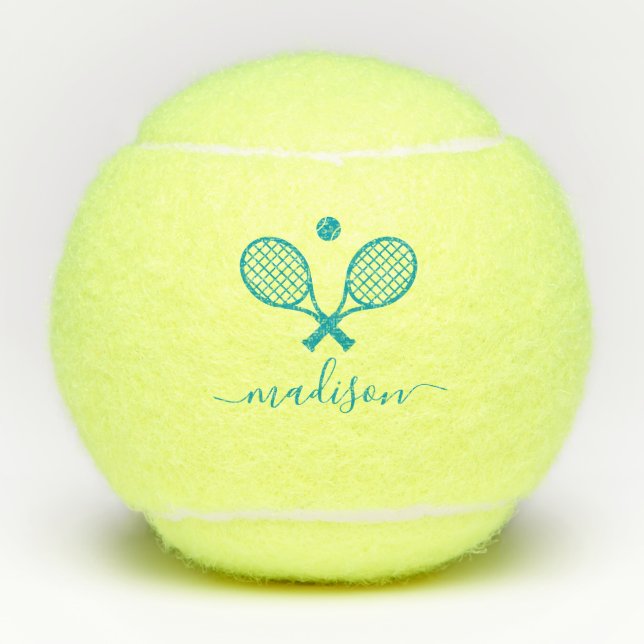Balles De Tennis Monogramme Moderne (Devant)