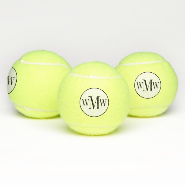 Balles De Tennis Monogramme personnalisé (Multiple)