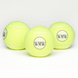 Balles De Tennis Monogramme personnalisé