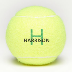 Balles De Tennis Monogramme personnalisé moderne simple type