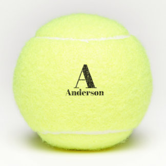 Balles De Tennis Monogramme personnalisé & nom