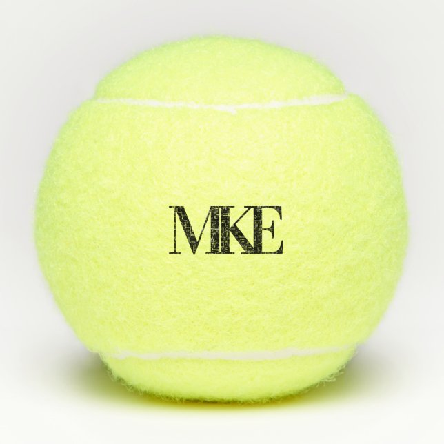 Balles De Tennis Monogramme Triple Initial Serif (Devant)