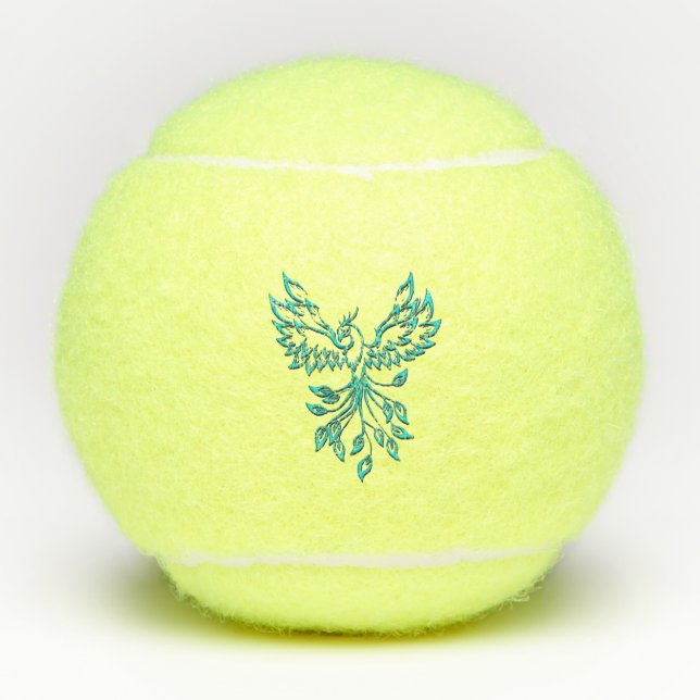 Balles De Tennis Montées turquoises de Phoenix Bleus (Devant)
